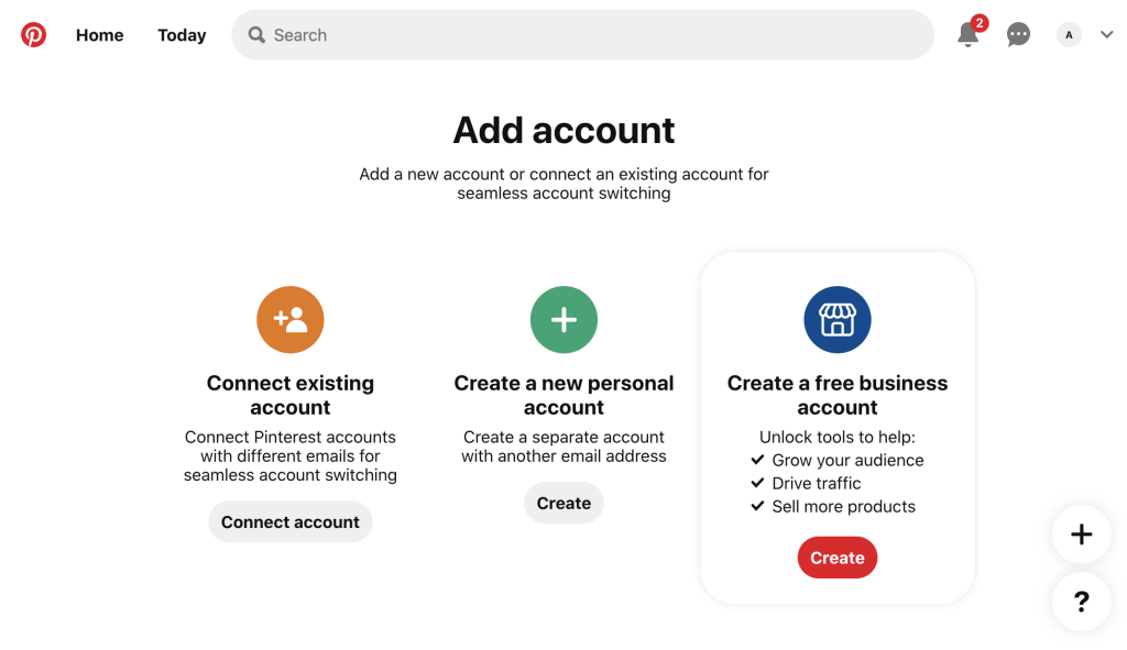create a professional Pinterest account